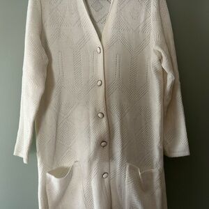 Elegant Cream Cardigan Sweater